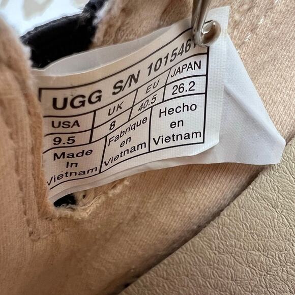 UGG the Fierce Black Leather Slip-On Sneaker in Black Women’s 9.5 - Picture 10 of 10